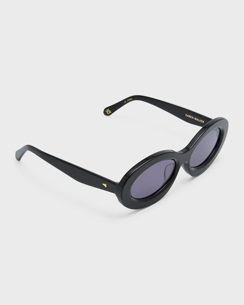 商品KAREN WALKER|Beveled Acetate Oval Sunglasses,价格¥1468,第1张图片