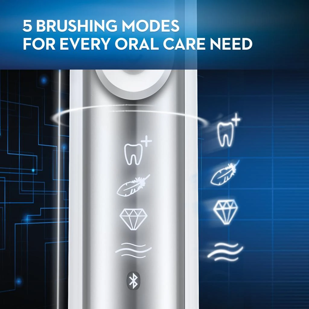 商品Oral-B|Oral-B Pro 5000 Smartseries Power Rechargeable Electric Toothbrush with Bluetooth Connectivity, White Edition,价格¥770,第2张图片详细描述