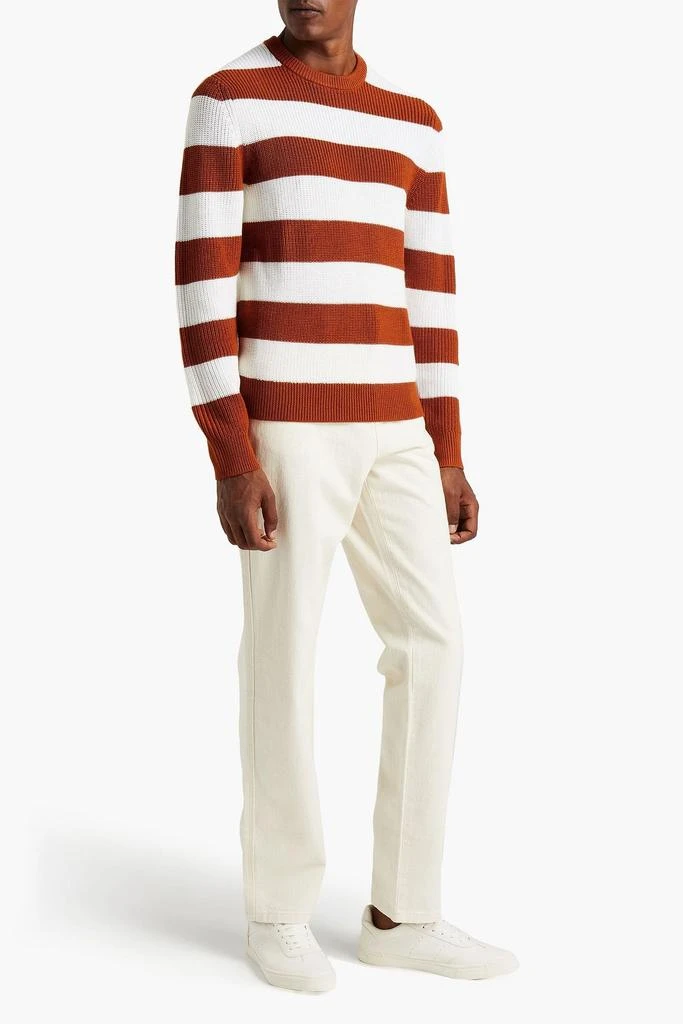 商品Sandro|Ribbed striped wool-blend sweater,价格¥1122,第2张图片详细描述
