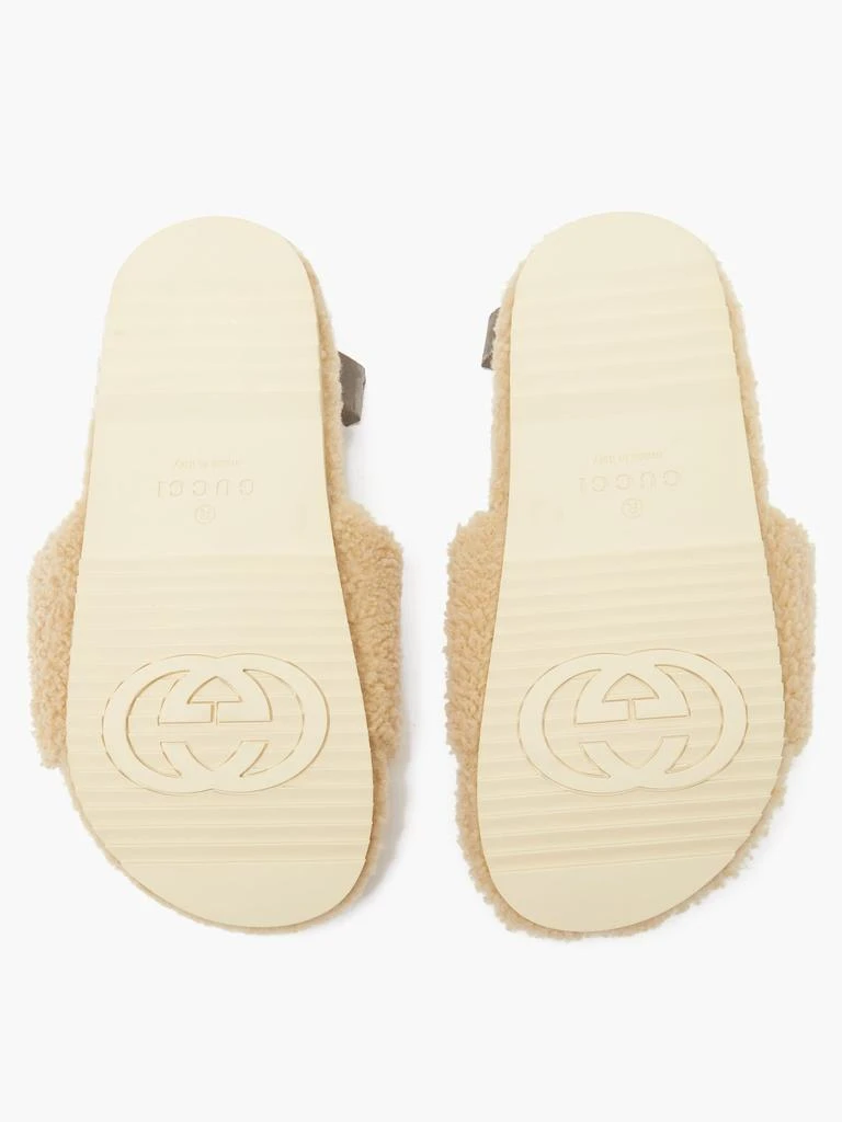 商品Gucci|X The North Face shearling slides,价格¥6822,第3张图片详细描述
