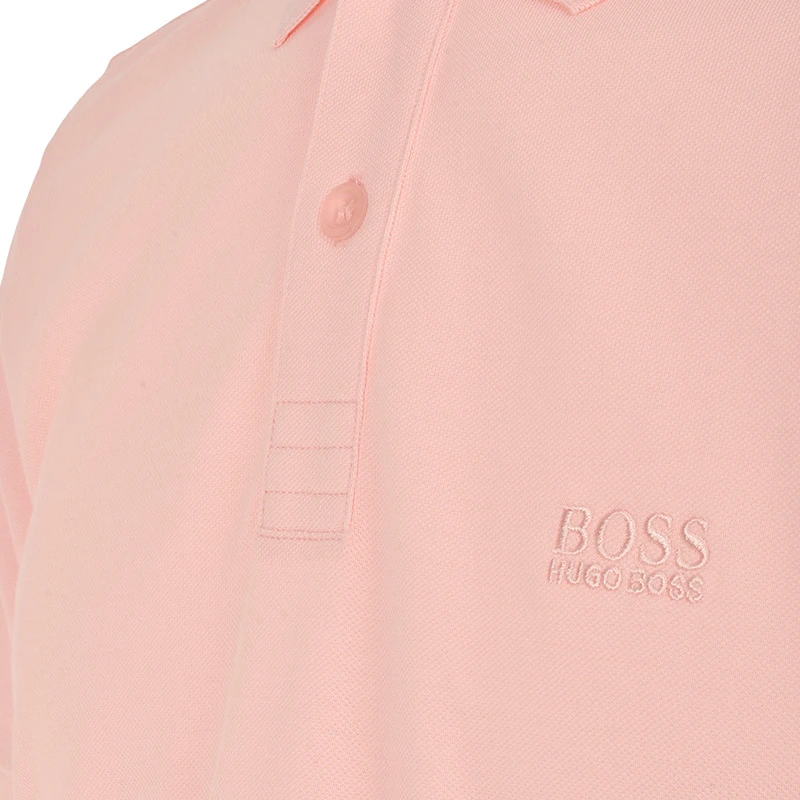商品Hugo Boss|Hugo Boss 雨果博斯 男士纯色纯棉刺绣BOSS胸标时尚休闲短袖POLO衫 PIRO-8569-632,价格¥726,第1张图片