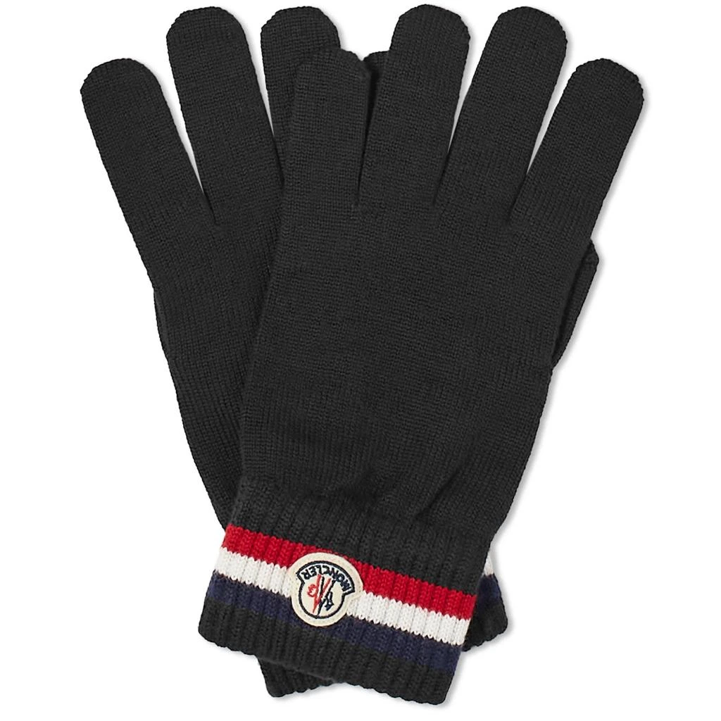 商品Moncler|Moncler Tricolour Logo Gloves,价格¥2236,第1张图片