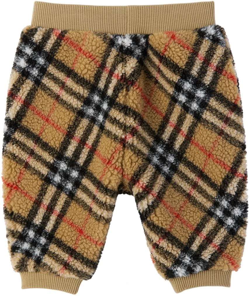 商品Burberry|驼色格纹婴儿长裤,价格¥3211,第2张图片详细描述