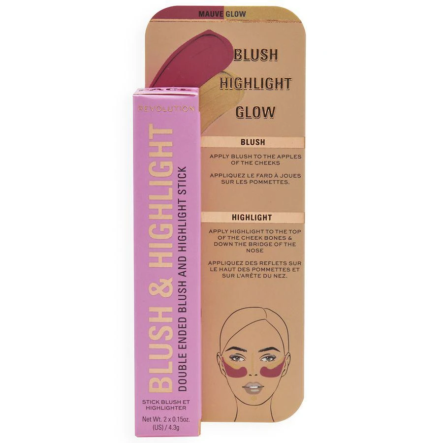 商品Makeup Revolution|Blush & Highlight Stick,价格¥59,第1张图片