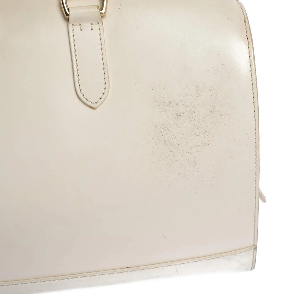 Ralph Lauren Cream White Leather Stirrup Boston Bag 商品