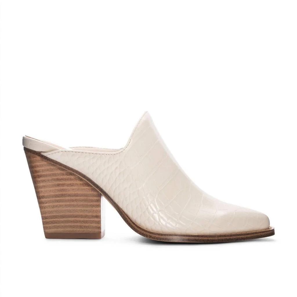 商品Chinese Laundry|Crinkle Cool Mule In Cream,价格¥240,第1张图片