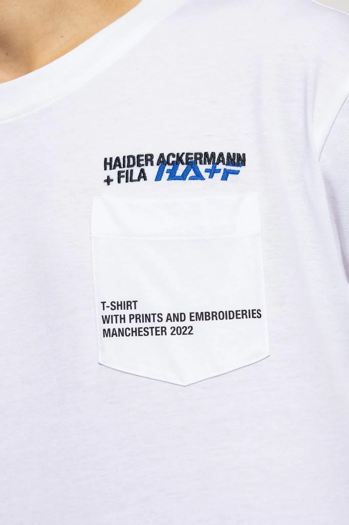 商品Fila|Fila X Haider Ackermann Logo-Embroidered Crewneck T-Shirt,价格¥547,第5张图片详细描述