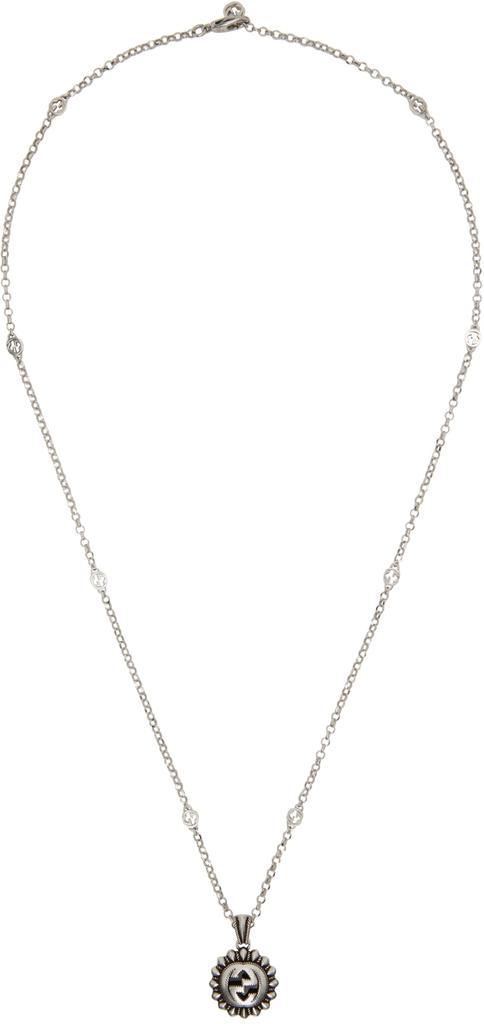 商品Gucci|Silver Interlocking G Necklace,价格¥7256,第1张图片