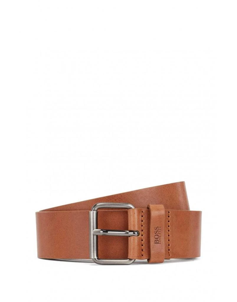 商品Hugo Boss|Serge Leather Silver Buckle Belt,价格¥638,第1张图片
