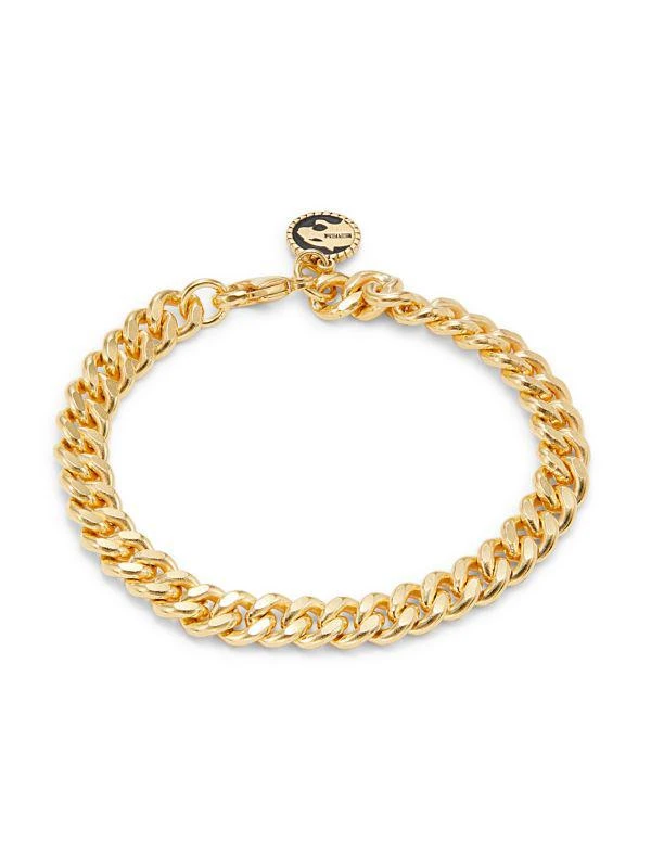 商品Effy|14K Goldplated Sterling Silver & Enamel Curb Chain Bracelet,价格¥1604,第1张图片