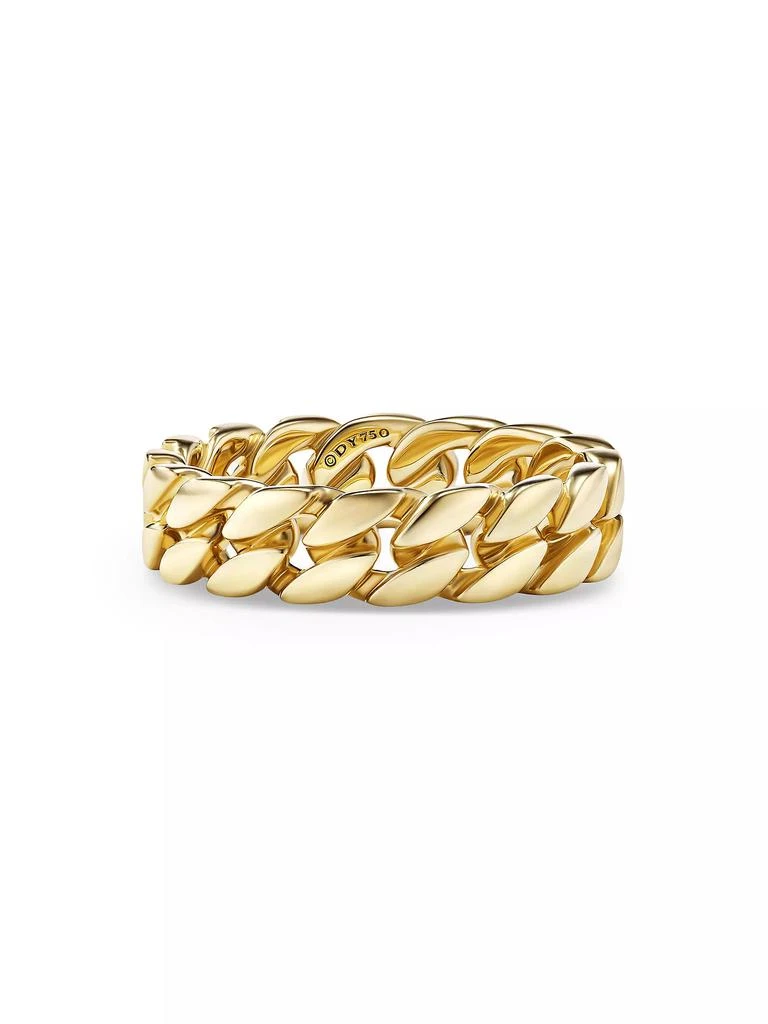 商品David Yurman|Curb Chain Band Ring in 18K Yellow Gold, 6MM,价格¥20242,第1张图片