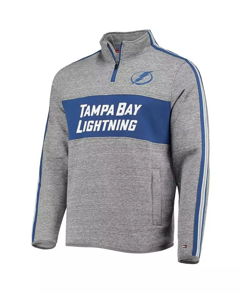 商品Tommy Hilfiger|Men's Heathered Gray Tampa Bay Lightning Mario Quarter-Zip Jacket,价格¥539,第2张图片详细描述