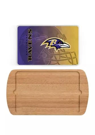 商品Toscana|Nfl Baltimore Ravens Billboard Glass Top Serving Tray,价格¥608,第1张图片