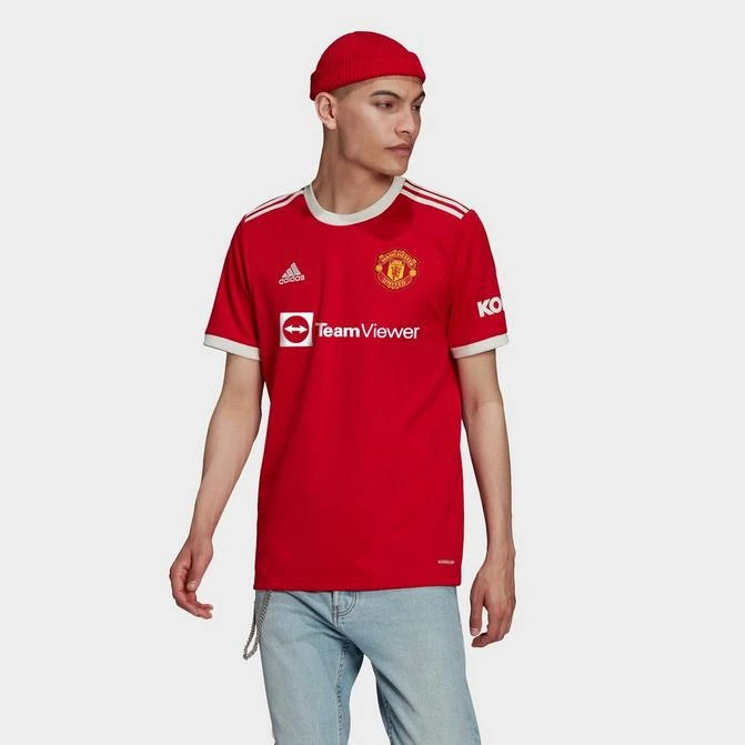 商品Adidas|Men's adidas Manchester United 2021-22 Home Soccer Jersey,价格¥669,第1张图片
