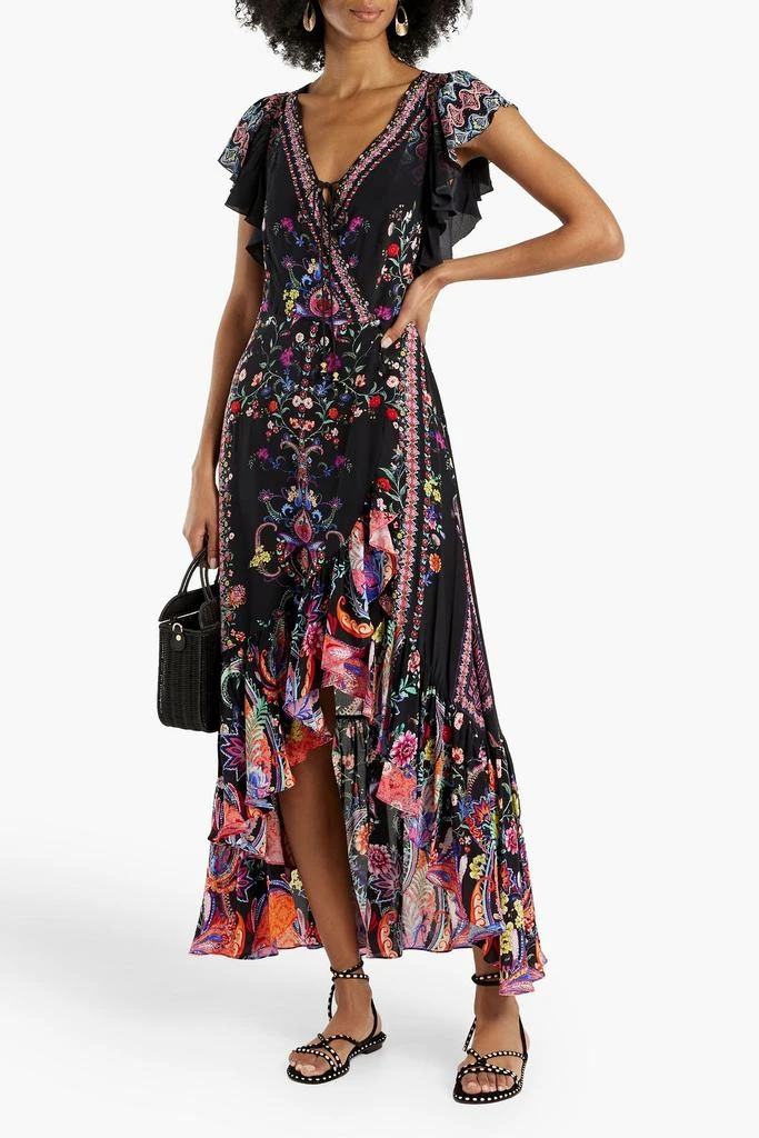 商品Camilla|Embellished printed silk crepe de chine maxi wrap dress,价格¥3266,第2张图片详细描述