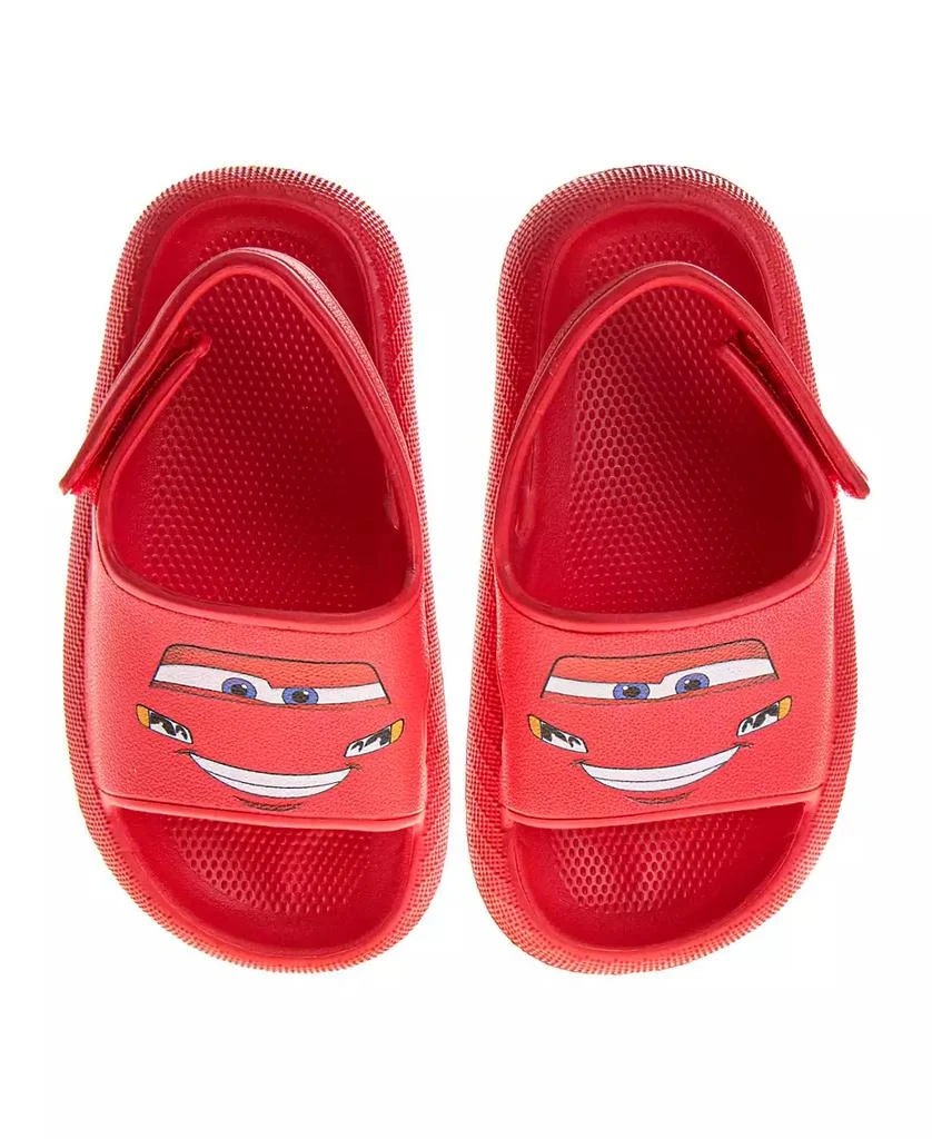 商品Disney|Toddler Boys Cars Lightning McQueen Hook and Loop Backstrap Slides,价格¥221,第1张图片