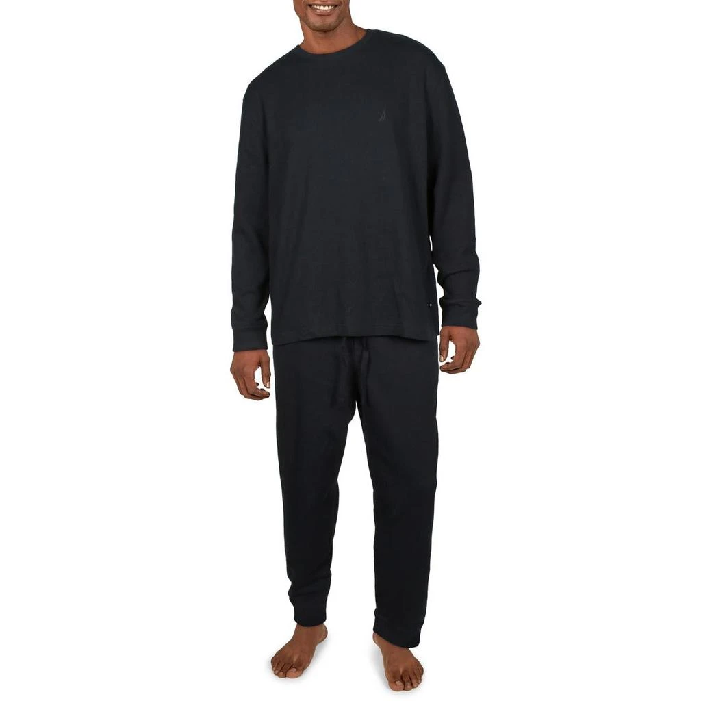 商品Nautica Sleepwear|Nautica Sleepwear Mens Waffle 2PC Pant Set,价格¥100,第2张图片详细描述