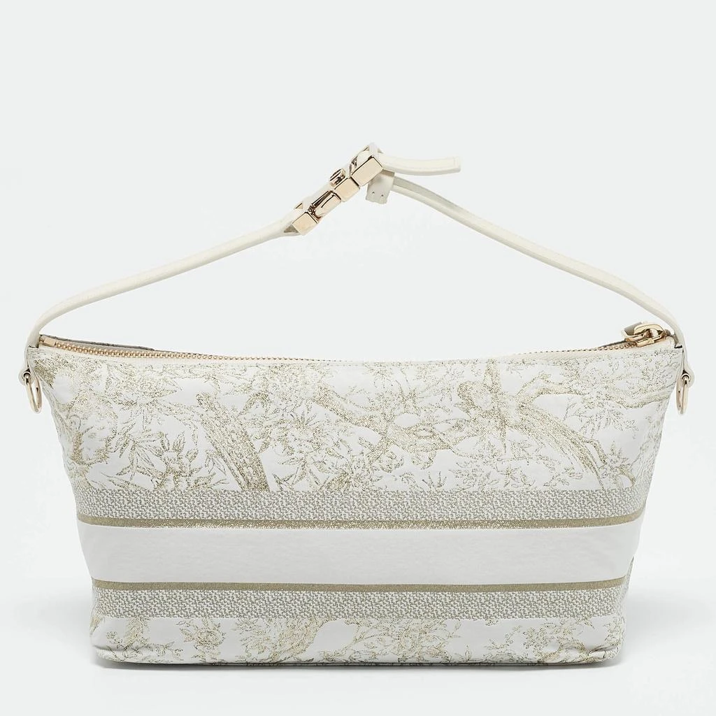 商品[二手商品] Dior|Dior White Fabric Toile de Jouy Medium Travel Nomad Pouch,价格¥7162,第4张图片详细描述
