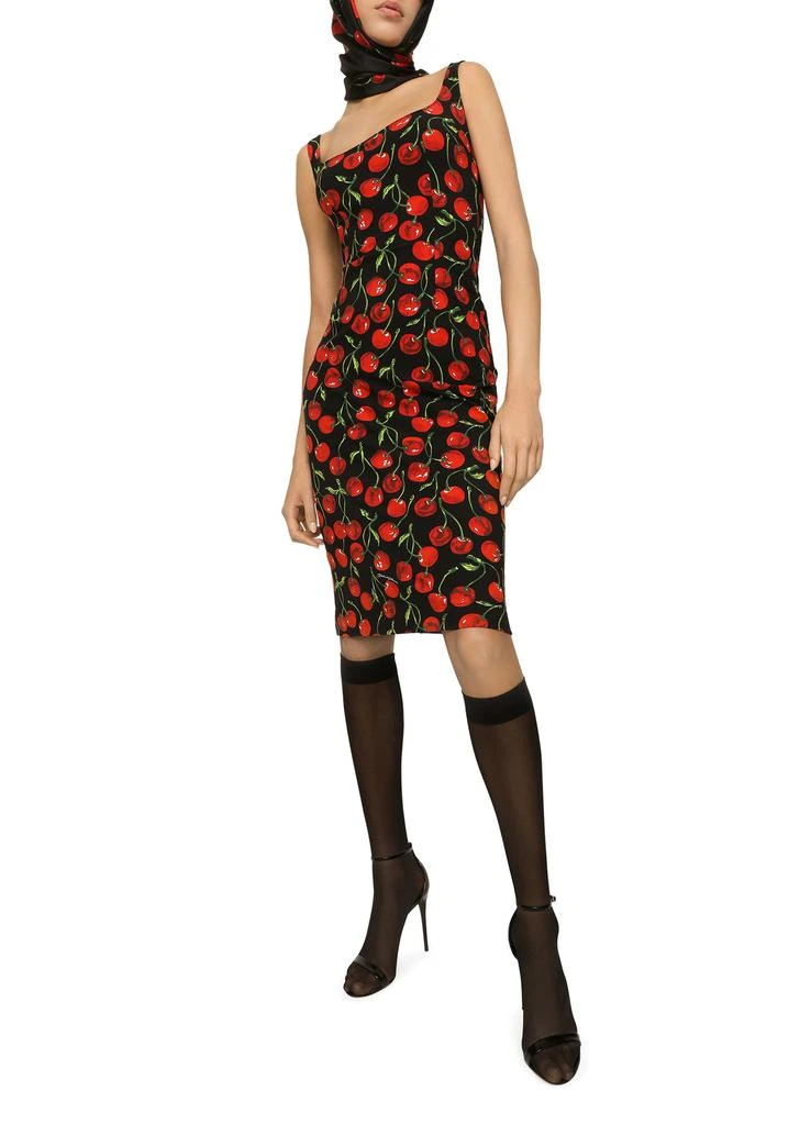 商品Dolce & Gabbana|樱桃印花平纹针织中长连衣裙,价格¥15999,第5张图片详细描述