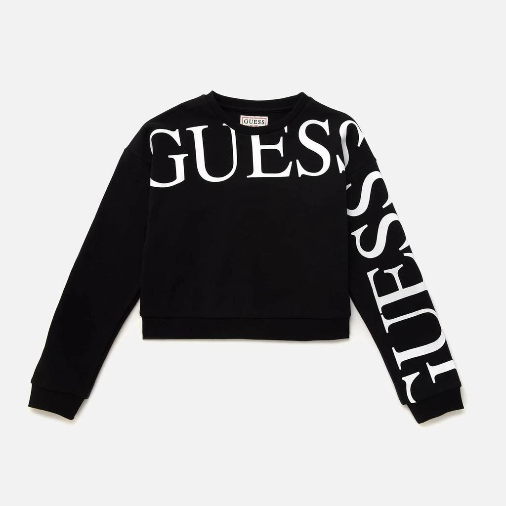 商品GUESS|Guess Girls' Cropped Logo Active Sweatshirt - Jet Black,价格¥164,第1张图片