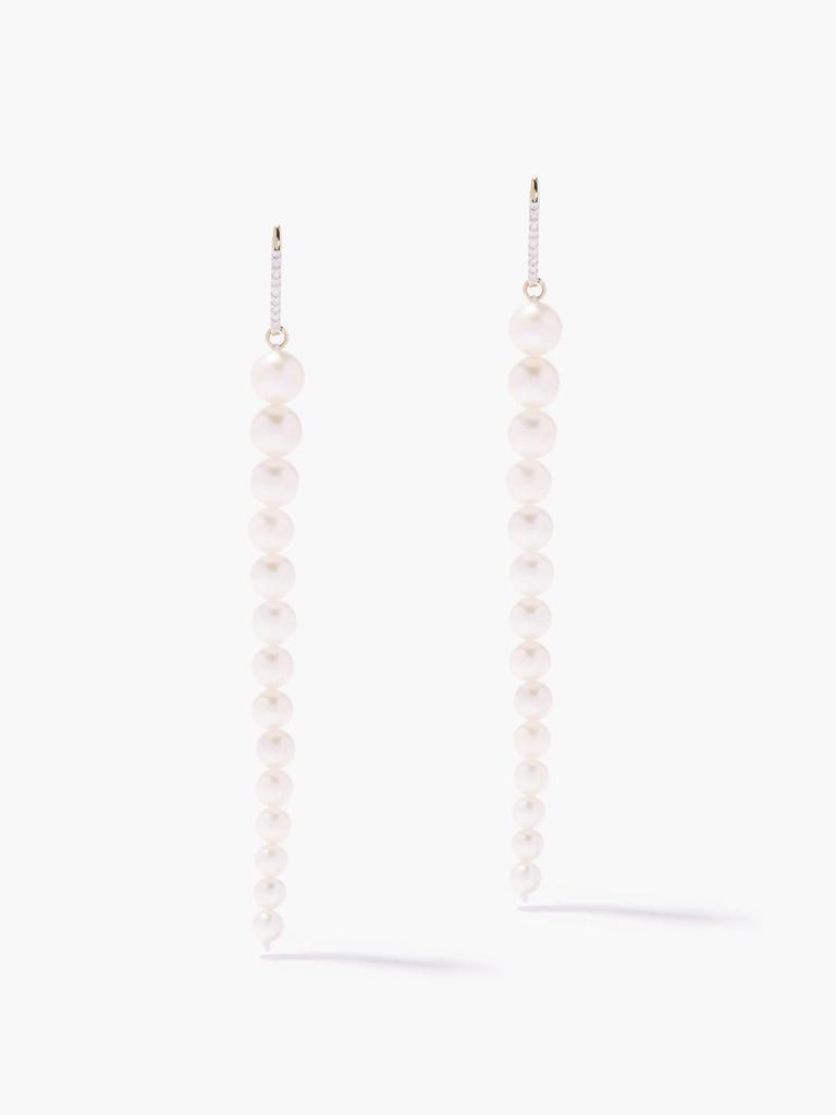 商品MATEO|Diamond, pearl & 14kt gold earrings,价格¥6963,第7张图片详细描述