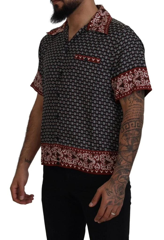 商品Dolce & Gabbana|Elegant Silk Casual Men's Shirt,价格¥5045,第2张图片详细描述