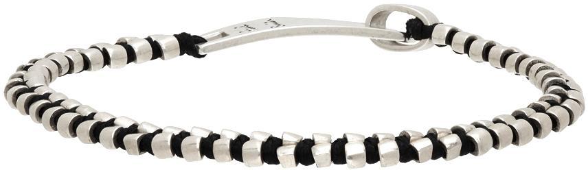 商品Paul Smith|Black & Silver Cotton Bead Bracelet,价格¥3069,第6张图片详细描述