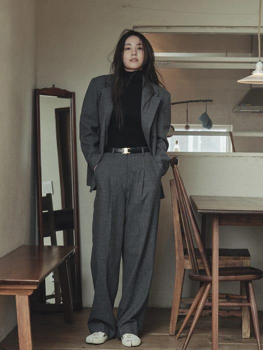 商品YOUR NAME HERE|21-09 Slacks Pants (Charcoal),价格¥1002,第1张图片