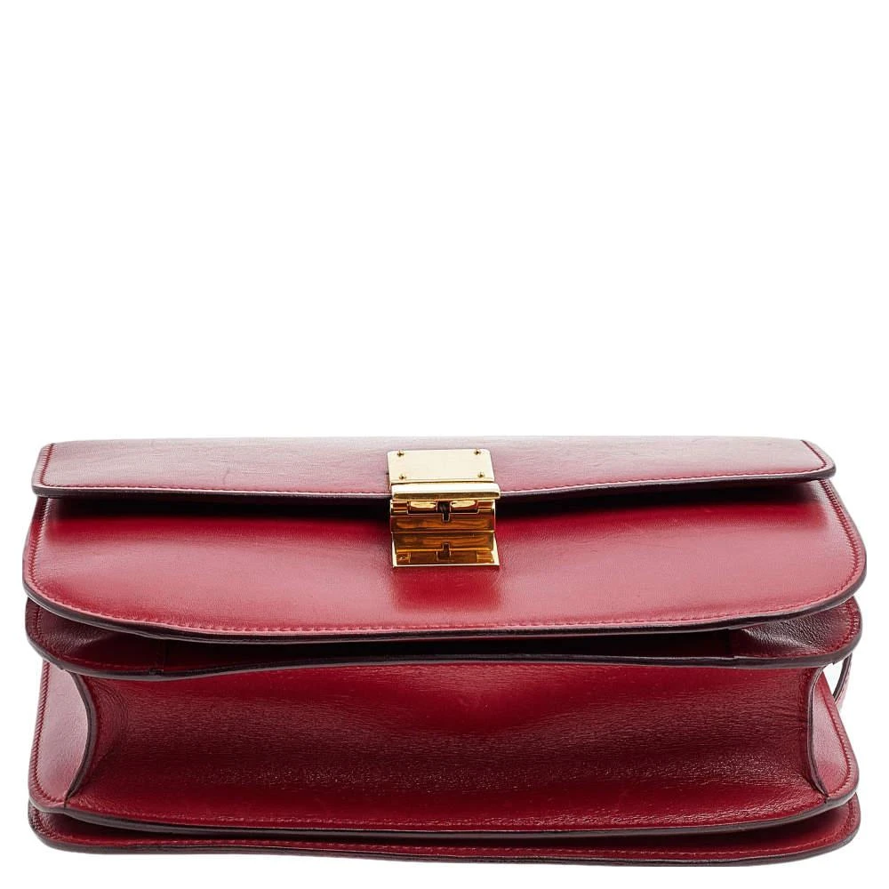 Celine Red Leather Medium Classic Box Shoulder Bag 商品