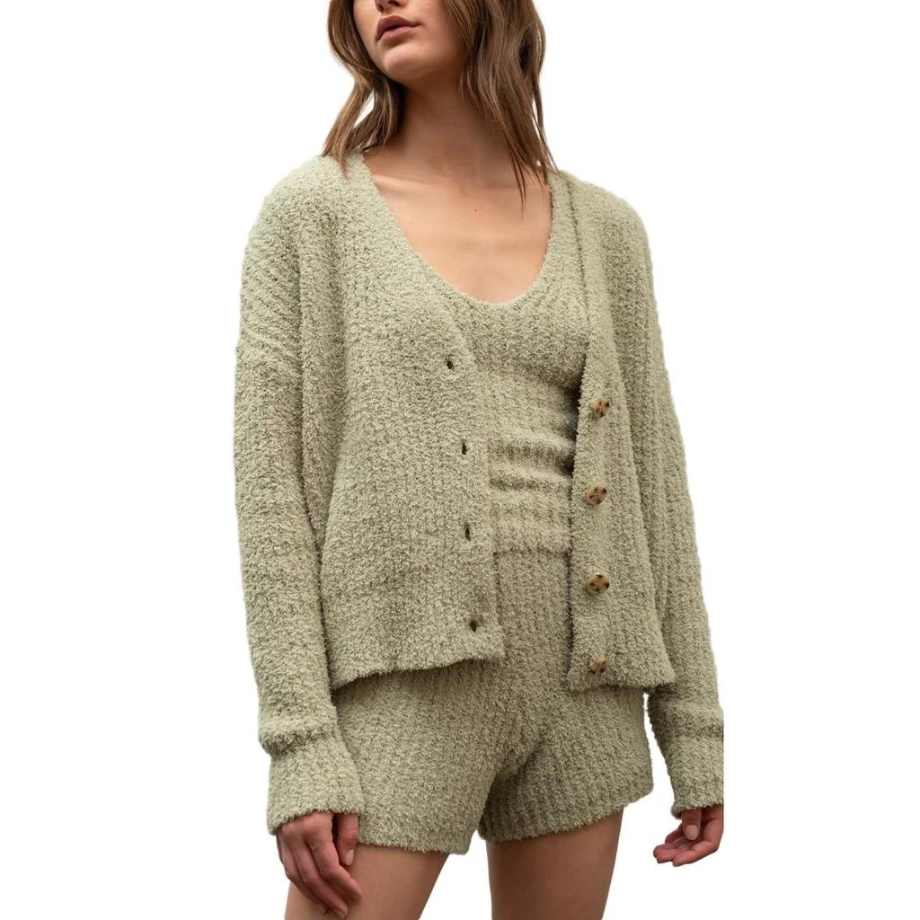 商品By The River|Womens Fuzzy Ribbed Cardigan Sweater,价格¥209,第1张图片