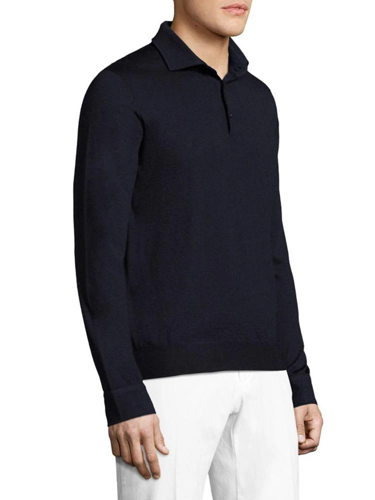 商品Isaia|Long Sleeve Knit Polo,价格¥4089,第3张图片详细描述