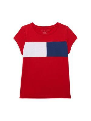 商品Tommy Hilfiger|Little Girl’s Logo Crewneck Tee,价格¥74,第1张图片