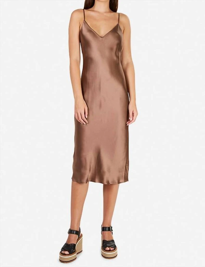 商品L'Agence|Jodie Slip Dress in Sparrow,价格¥2506,第1张图片
