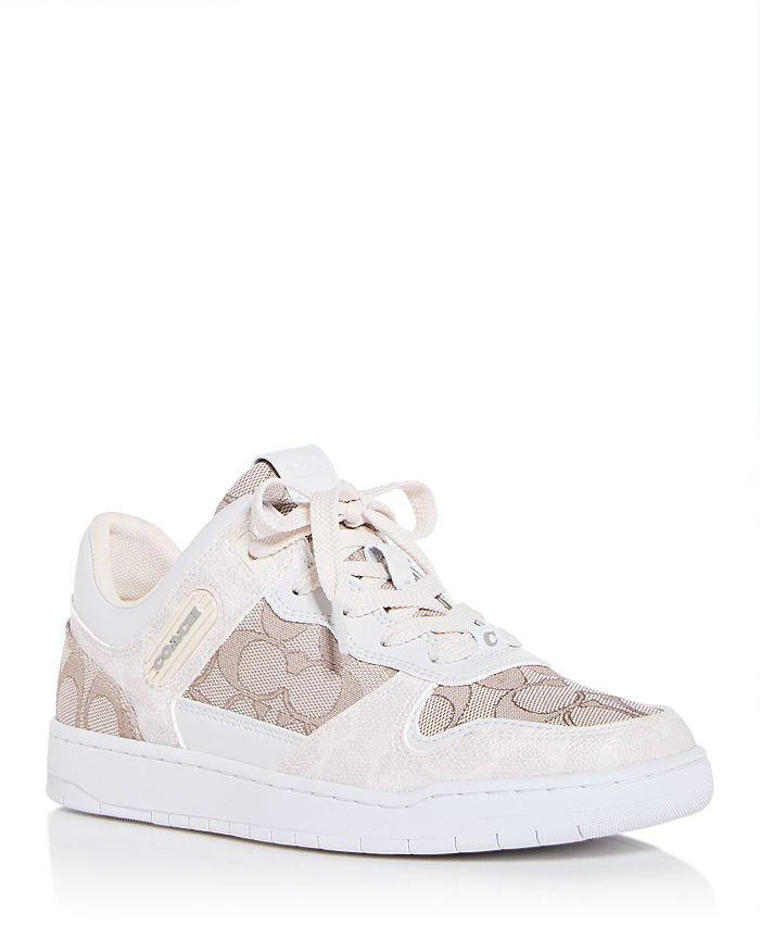 商品Coach|Women's C201 Multi Signature Low Top Sneakers,价格¥1468,第1张图片