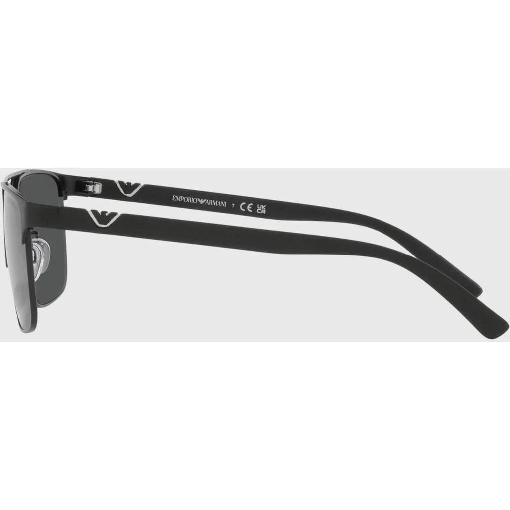 商品Emporio Armani|Emporio Armani Men's Sunglasses - Matte Black Metal Full Rim Pilot Frame | 2134 300187,价格¥811,第2张图片详细描述