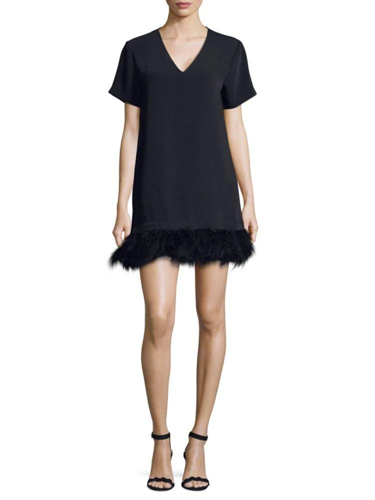 商品Lea & Viola|Feather-Trimmed Dress,价格¥317,第3张图片详细描述
