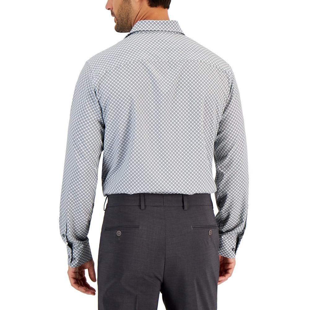 Men's Slim Fit 4-Way Stretch Geo-Print Dress Shirt, Created for Macy's商品第2张图片规格展示