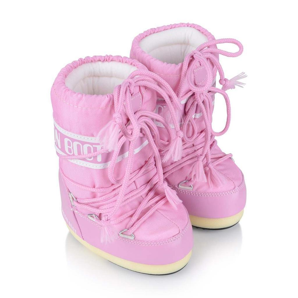 Moon Boot Pink, Navy, White, Black  Kids Nylon Snow Boots商品第2张图片规格展示