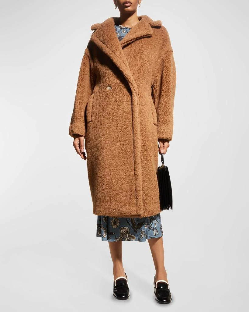 商品Max Mara|Double-Breasted Camel Hair Blend Teddy Coat,价格¥34903,第2张图片详细描述