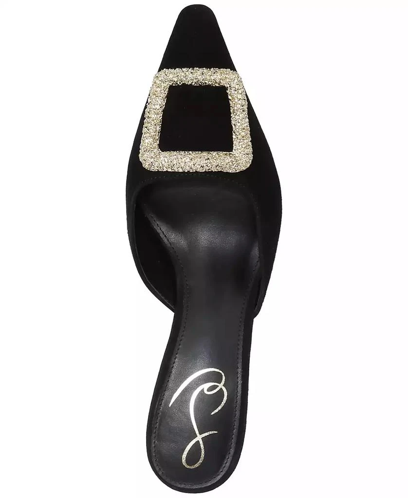 商品Sam Edelman|Women's Brit Embellished-Buckle Dress Mules,价格¥447,第4张图片详细描述