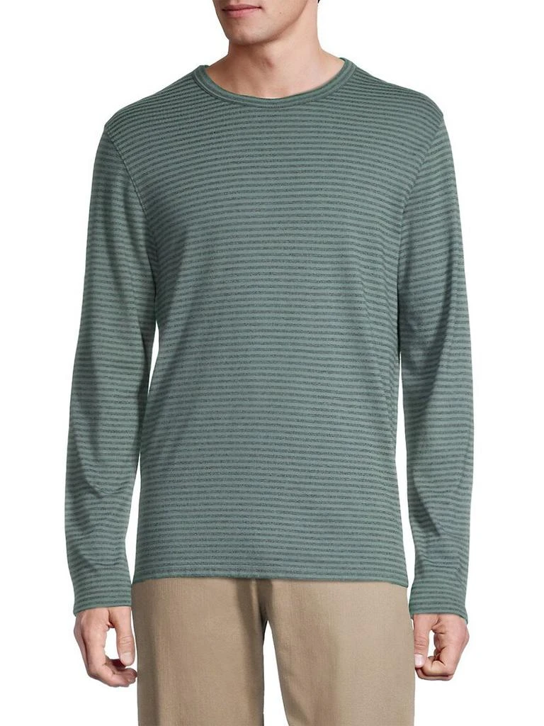 商品Vince|Mouline Stripe Crewneck Long-Sleeve T-Shirt,价格¥544,第3张图片详细描述