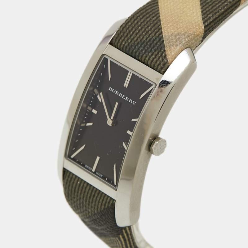 Burberry Black Stainless Steel Leather The Pioneer BU9405 Women's Wristwatch 25 mm商品第2张图片规格展示