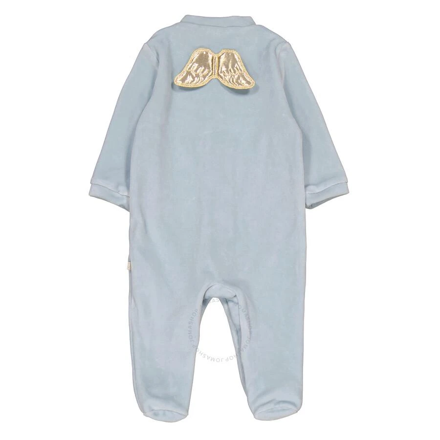 商品Marie Chantal|Marie Chantal Baby Dusty Blue Velour Angel Wing 1-Piece Sleepsuit, Size 12M,价格¥205,第2张图片详细描述