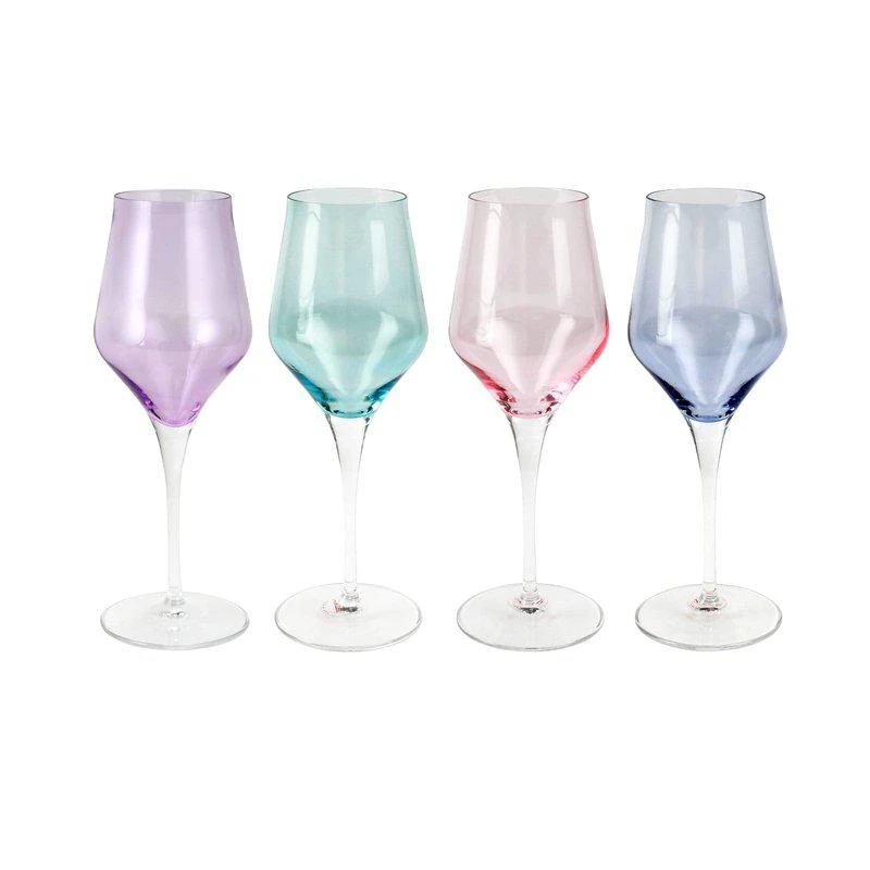 商品Vietri|Contessa Assorted Wine Glasses Set of 4,价格¥826,第1张图片