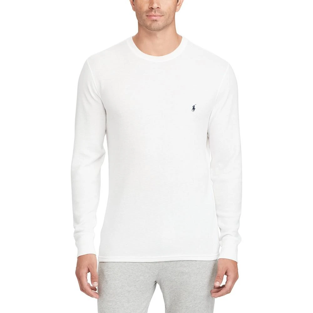 商品Ralph Lauren|Men's Big & Tall Long Waffle Crewneck Pajama Shirt,价格¥52,第1张图片