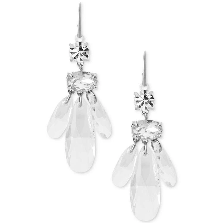 商品Michael Kors|Silver-Tone Large Crystal Drop Earrings,价格¥234,第1张图片