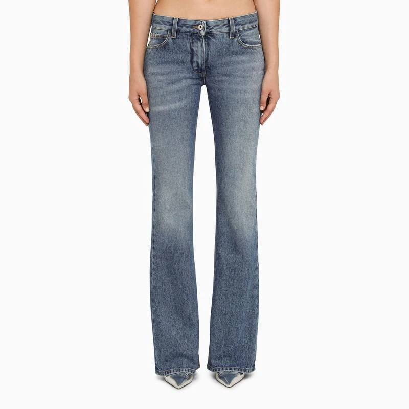 商品Off-White|Blue low-waisted jeans,价格¥1331,第1张图片
