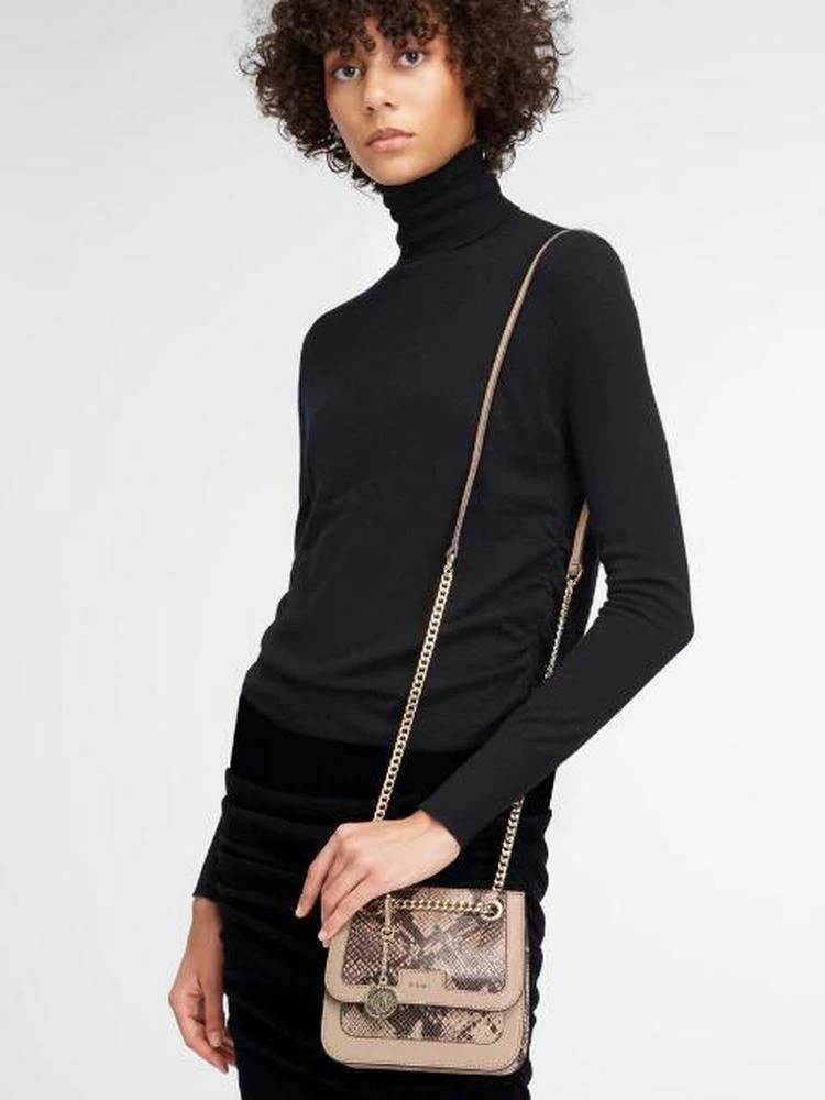 商品DKNY|Crosshatch Printed Python Mini Flap Crossbody,价格¥454,第2张图片详细描述