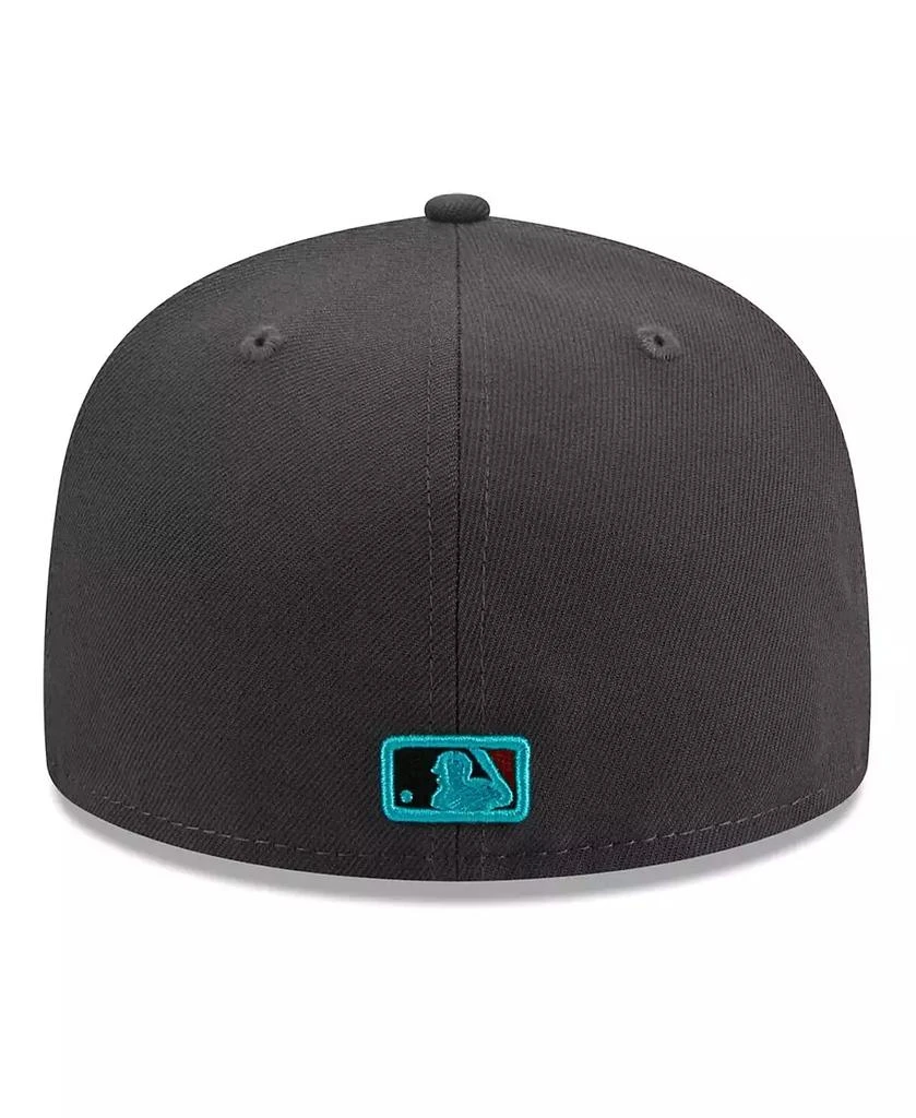 商品New Era|Men's Graphite Oakland Athletics Print Undervisor 59FIFTY Fitted Hat,价格¥344,第4张图片详细描述