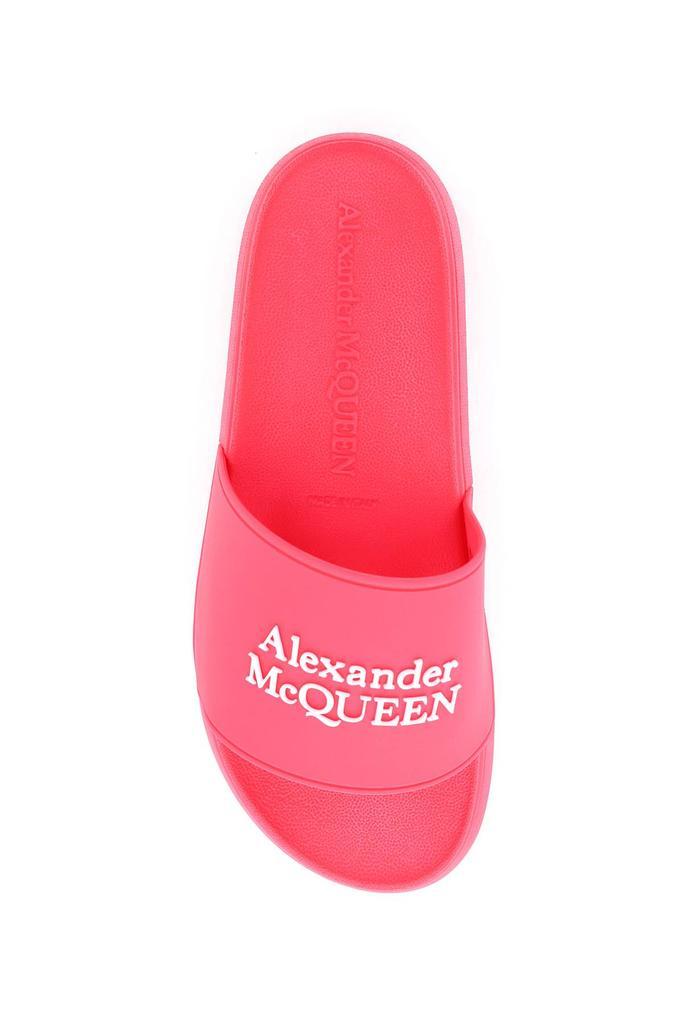 商品Alexander McQueen|Alexander Mcqueen Logoed Slides,价格¥1458,第4张图片详细描述